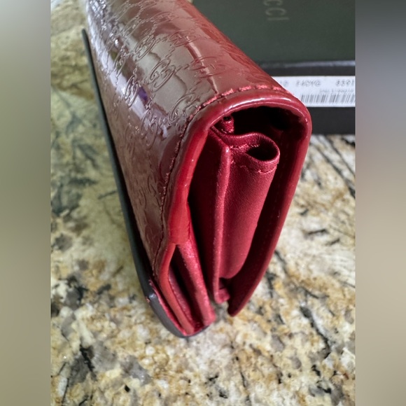 Gucci Guccissima Lovely Heart Continental Long Wallet Red - Picture 7 of 15